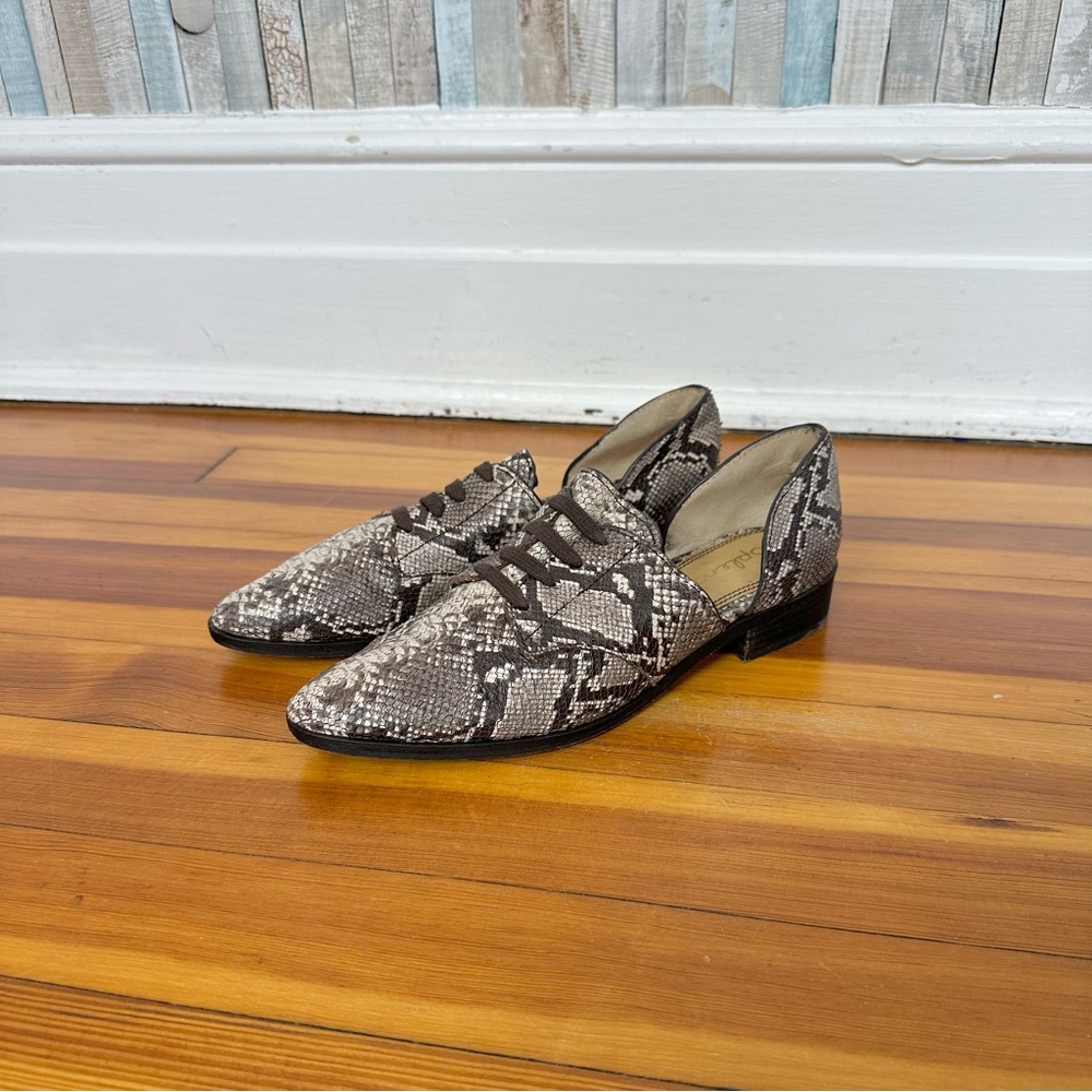Splendid 7 Snake‎ Print Leather Haase Slip On Flat Derby Loafer Anthropologie